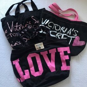 3 Victoria Secret/PINK totes